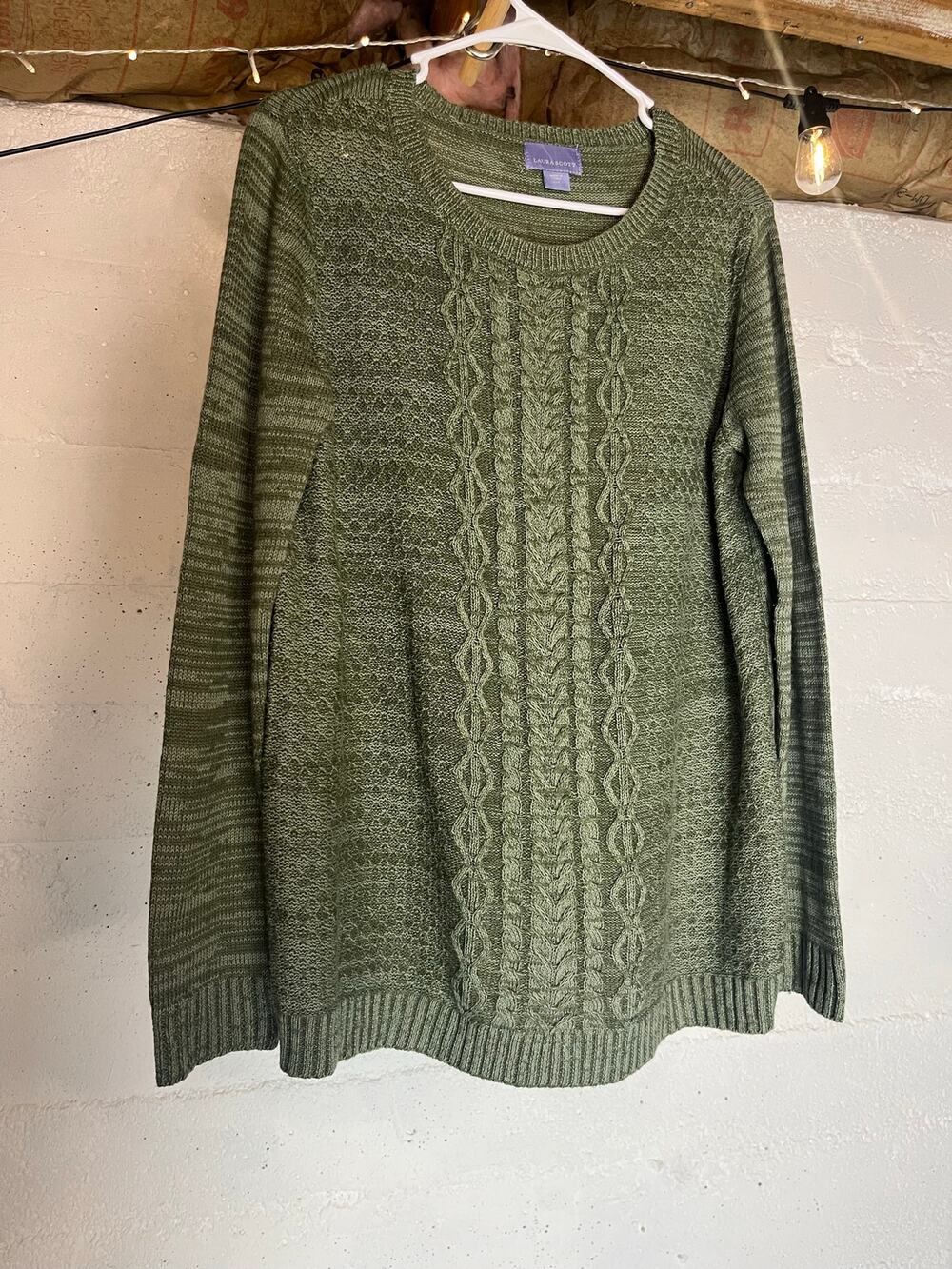 Vintage 90s Womens Cable Knit Sweater